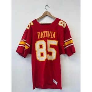 Vintage Batavia Football Jersey Shirt Mens Large Red Russell Athletic 90s